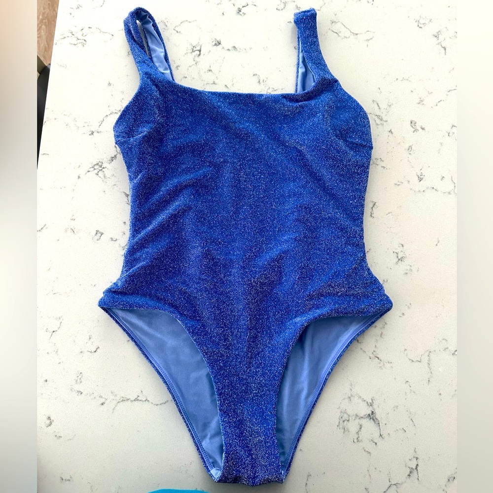 Women’s Backless Lurex Glitter One-Piece